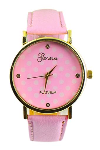 Sanwood Women's Pink Leather Quartz Wrist Watch  