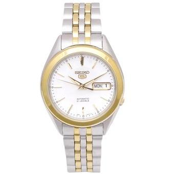 Seiko 5 AUTOMATIC Jam Tangan Pria - Silver Gold - Stainless Steel - SNKL24K1  