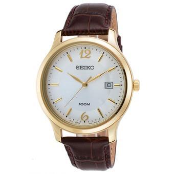 Seiko Classic Jam Tangan Pria - Coklat - Strap Kulit - SUR150P1  