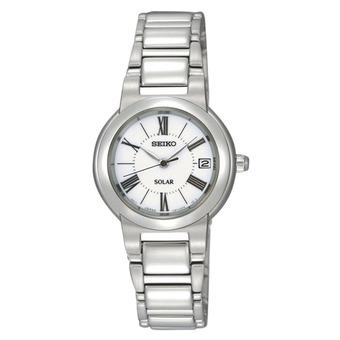 Seiko Solar Jam Tangan Wanita - Silver - Strap Stainless Steel - SUT033P1  