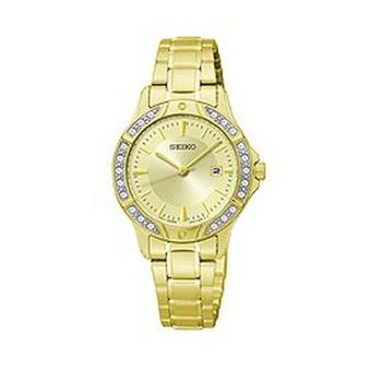 Seiko Three-Hand Date Stainless Steel - Gold-Tone Women's Watch Sur874 (Intl)  