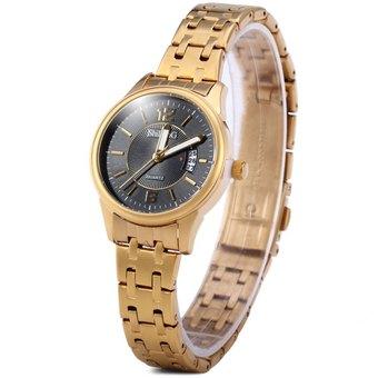 ShiLonG 8096L Water Resistant Watch Date Display Round Dial Steel Strap for Women (Intl)  