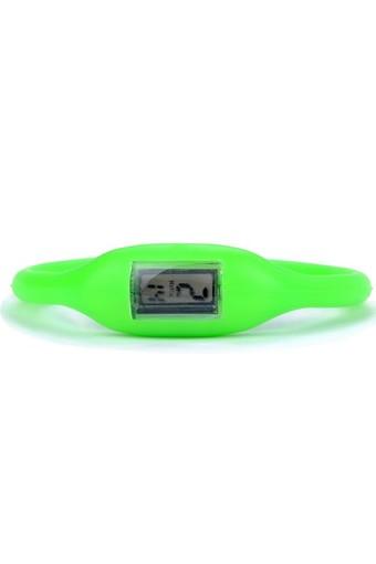 Silicone Digital Sports Bracelet Unisex Wrist Watch Green  