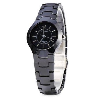 Sinobi 1142 Female Quartz Watch Concise BLACK & SILVER (Intl)  