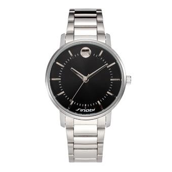 Sinobi S8131 Business Casual Lady Stainless Steel Quartz Wristwatch Black  