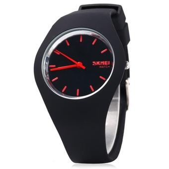 Skmei 9068 Sport Quartz Watch Silicon Strap Wristwatch for Men Women (BLACK) - Intl  