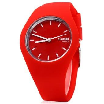 Skmei 9068 Sport Quartz Watch Silicon Strap Wristwatch for Men Women (RED) - Intl  