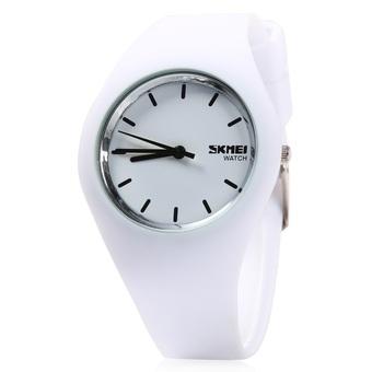 Skmei 9068 Sport Quartz Watch Silicon Strap Wristwatch for Men Women (WHITE) - Intl  