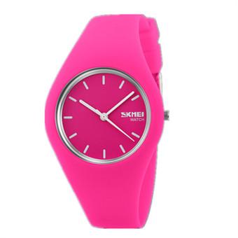 Skmei 9068I Women Accessories Silicone Strap Quartz Bracelet Watch Red (Intl)  