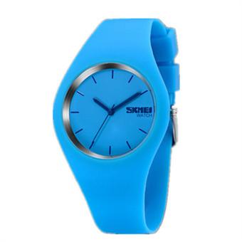 Skmei 9068K Women Sport Silicone Strap Quartz Bracelet Watch Blue (Intl)  