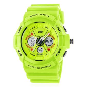 Skmei Women Digital Watch Multi-function Digital Analog LED Watches (Green) (Intl)  