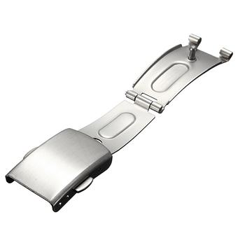 Stainless Steel Watch Band Strap Button Fold Over Buckle Clasp 14mm - Intl  