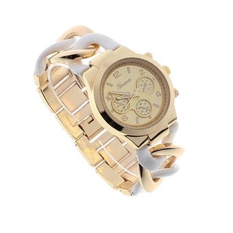 Stylish Womens Fashion Watch Stainless Steel Band Quartz Wristwatch White  