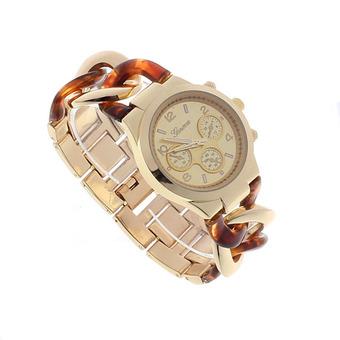 Stylish Womens Fashion Watch Stainless Steel Band Quartz Wristwatch New Brown  