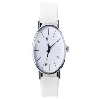 Sunweb Analog Quartz Synthetic Leather Band Wrist Watch (White)  