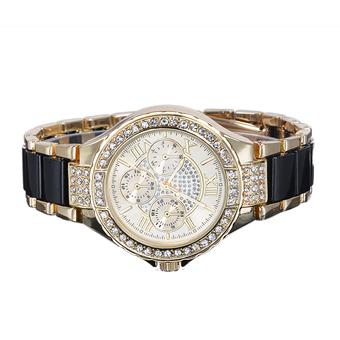 Sunweb Women's Round Bracelet Watch Ladies Fashion Gold Silver Designer Style Crystal  