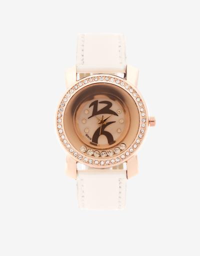 Super Watch Disco Studded Pearl Analog Watch - Putih