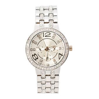 SuperCart Luxury Crystal Rhinestone Wrist Watches (White) (Intl)  