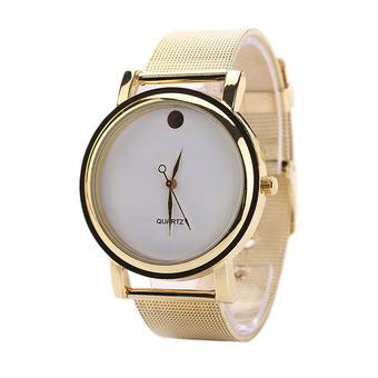 SuperCart Women's Elegant Round Stainless Steel Band Watches ( White ) (Intl)  