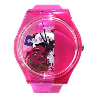 Swatch - Jam Tangan Wanita - Merah Muda - Rubber Band - GP145  