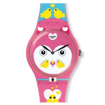 Swatch - Jam Tangan Wanita - Merah Muda - Rubber Merah Muda - SUOZ190  