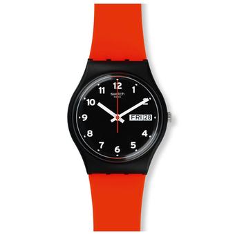 Swatch Women's GB754 - Jam Tangan Wanita - Merah - Silicone  