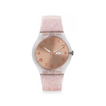 Swatch Women's - Jam Tangan Wanita - Pink - Strap Silicone - SUOK703  