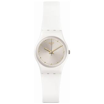 Swatch Women's LW148 - Jam Tangan Wanita - Putih - Silicone  