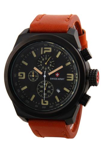 Swiss Army Chronograph Series SA 3026M BRW BL- Jam Tangan Pria - Cokelat - Kulit  