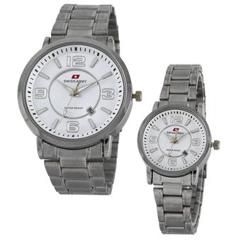 Swiss Army Couple Watch - Silver Full - Stainless - Swiss Army SA TA1029L COUPLE  