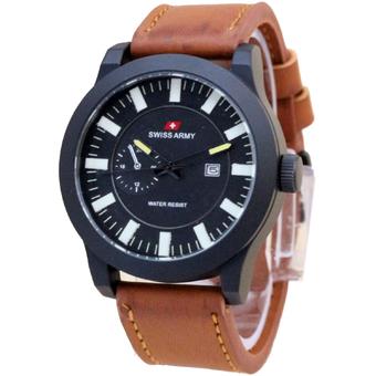 Swiss Army Crhono Detik H80D46SA3049MCDCM Jam Tangan Pria - Cokelat Muda  