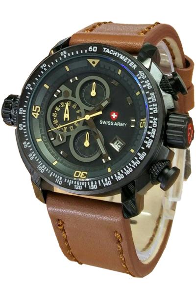 Swiss Army Crhonograph D48H250SA4013MCKTM Jam Tangan Pria - Cokelat Muda