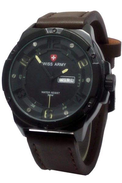 Swiss Army Daydate D47H110SA490MCKT Jam Tangan Pria - Cokelat Tua