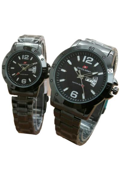 Swiss Army Daydate Fasion D42H160SA4218MLHTM Jam Tangan Pasangan - Hitam