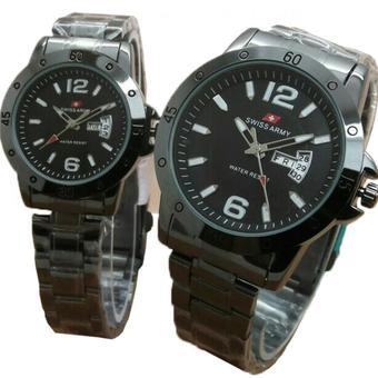 Swiss Army Daydate Fasion SA4219H Jam Tangan Pasangan - Hitam  