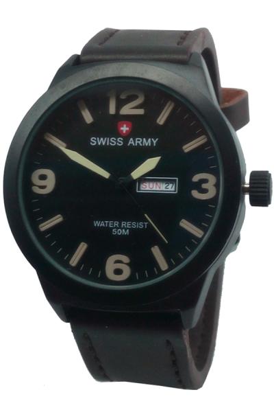 Swiss Army Daydate SA402CTL Jam Tangan Pria - Cokelat Tua