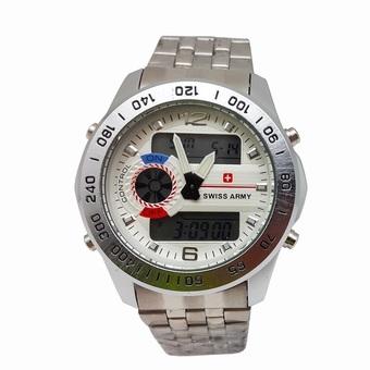 Swiss Army Digital Combo - Jam Tangan Pria - Black Stainless - Dial Hitam - SA 1504 A  