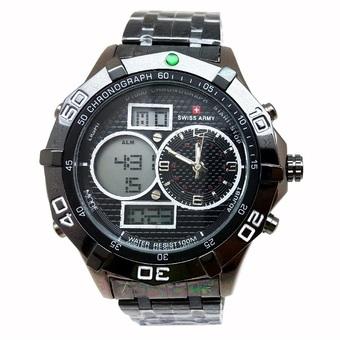 Swiss Army Digital Combo - Jam Tangan Pria - Black Stainless - Dial Hitam - SA 1501 FB  