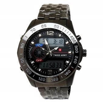 Swiss Army Digital Combo - Jam Tangan Pria - Black Stainless - Dial Hitam - SA 0999 A  