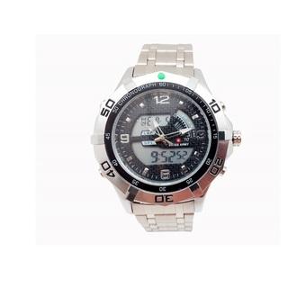 Swiss Army Digital Combo - Jam Tangan Pria - Dial Hitam - Silver Stainless - SA 1801 S  