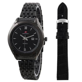 Swiss Army Elegant Set Jam Tangan Wanita - Stainless - Hitam - SA 1106 FB  