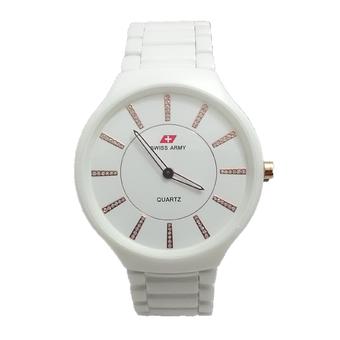 Swiss Army HCC 2070 G - Jam Tangan Pria - Bazel/Putih - Stainless Steel  