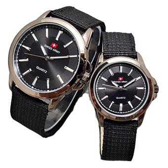 Swiss Army - Jam Tangan Couple - Canvas Strap - SA 1355 FB couple  