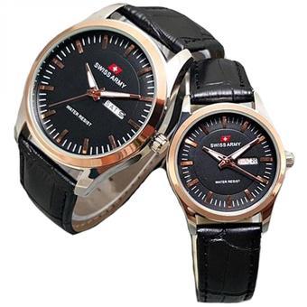 Swiss Army - Jam Tangan Couple - Leather Strap - SA 1345 FB couple  