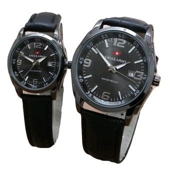 Swiss Army - Jam Tangan Couple - Leather Strap - SA 152 B  