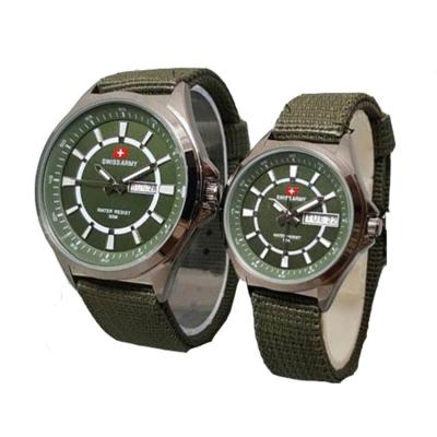 Swiss Army Jam Tangan Couple Strap Kanvas SA 5096 CC - Hijau