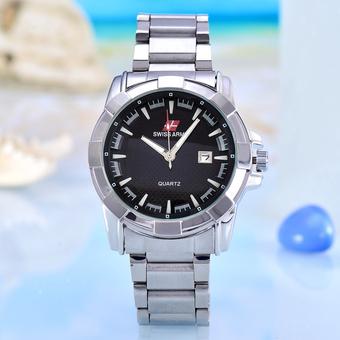 Swiss Army - Jam Tangan Pria - Body Silver - Black Dial - Stainless steel band - SA-RT-3881-TGL-SB  