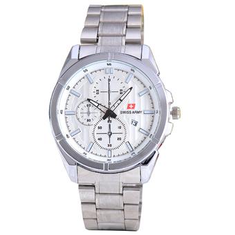 Swiss Army - Jam Tangan Pria - Body Silver - White Dial - Stainless steel band - SA-5383G-TGL-SW  