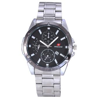 Swiss Army - Jam Tangan Pria - Body silver - Black Dial -Stainless Steel Band - SA-5070C-G-TGL-SB  