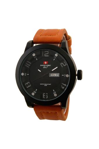 Swiss Army - Jam Tangan Pria - Cokelat - Kulit - SA 4058 BRW  